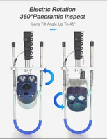 Caméra d'inspection de canalisation HD avec zoom optique 30X, mesure laser et tige télescopique de 1 à 6 m pour l'inspection des égouts