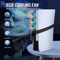 Statische Temperature in stellung ABS RGB Light Effect 3 Lüfter mit Geschwindigkeit regelung für PS5 Slim Pro Spiele konsolen zubehör