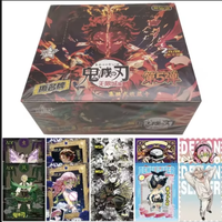 Vente en gros de 48 boîtes/cartons de cartes de collection Demon Slayer, lots de cartes, packs d'anime Tanjirou Nezuko, cartes à jouer, jouets, cadeaux