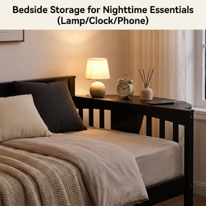 Cuna de Pino de Tamaño Completo al por Mayor con Estructura de Mesa para Dormitorio, Sala de Estar, Diseño Minimalista, Marca Bambooleader - Product Image 4