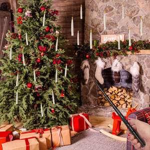 Nueva varita mágica cónica llama móvil luz parpadeante electrónica Halloween Navidad Año Nuevo velas flotantes decorativas Led - Product Image 4