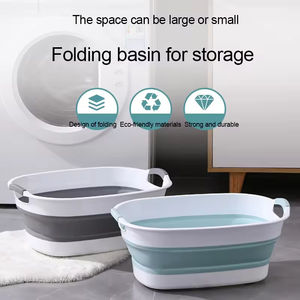 <span class=keywords><strong>Bañera</strong></span> Plegable Portátil de Plástico para Bebés y Tinas Domésticas de Viaje, para Uso en el Hogar y Lavandería - Product Image 2