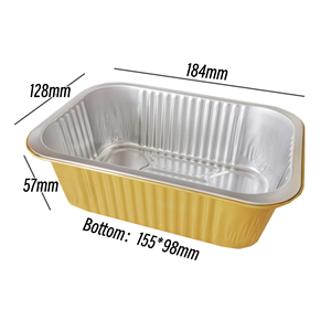 Vente flash : Barquettes rectangulaires en aluminium pour aliments de compagnie aérienne, micro-ondables, 580 ml, 750 ml, 930 ml, avec fermeture thermique et couvercle en plastique - Product Image 5