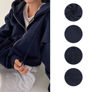 <span class=keywords><strong>Felpa</strong></span> Corta Oversize <span class=keywords><strong>con</strong></span> <span class=keywords><strong>Cappuccio</strong></span> e <span class=keywords><strong>Zip</strong></span> da <span class=keywords><strong>Donna</strong></span>, Manica Lunga, Casual, per Tutti i Giorni, Cappotto Sportivo <span class=keywords><strong>con</strong></span> Cerniera da <span class=keywords><strong>Donna</strong></span> - Product Image 2