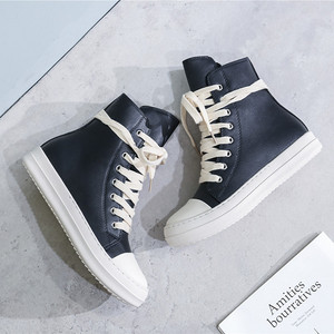 Chaussures décontractées unisexes US12 pour femme, baskets montantes en toile à plateforme et lacets, pour l'extérieur, collection 2025 - Product Image 3