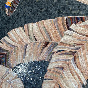 <span class=keywords><strong>Peinture</strong></span> murale en mosaïque de marbre artisanale, décoration élégante pour la maison ou le bureau, design artistique unique - Product Image 1