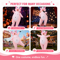 Costume de mascotte gonflable pour fête cosplay, combinaison amusante pour déguisement