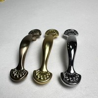Poignées de meuble vintage européennes sculptées en forme d'arche, en alliage de zinc, multicolores, finition mate/polie, pour armoires et tiroirs