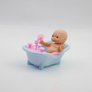 Accessoires de poupée Poupée en vinyle 15cm avec baignoire 5 joints avec globes oculaires Maison de jeu pour enfants Jouets - Product Image 2