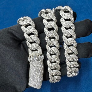 สร้อยคิวบาลไมอามี่แบบฮิปฮอปชุบทองประดับเพชรโมอิสซาไนต์ VVS ขายดีที่สุด ราคาโรงงาน - Product Image 4