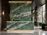 Dalle de quartzite Fuchsite Cristallo polie, pierre naturelle verte, panneau mural décoratif, plan de travail, dessus d'îlot de cuisine, dessus de console