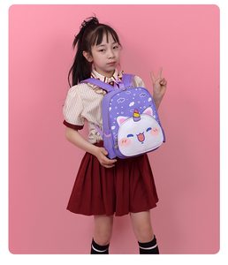 New Baby Kids Small Preschool <b>Backpack</b> Waterproof Zipper Closure Customized Eco Friendly Oxford Fashion Cute School Bag - Product Image 2