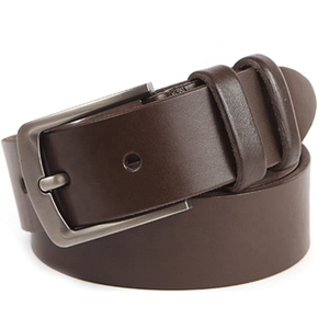 पूर्ण अनाज भारी शुल्क चमड़े पुरुषों ठोस चमड़े के सामान के लिए बेल्ट पुरुषों की बेल्ट - Product Image 2