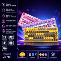 Nouveau clavier mécanique sans fil ergonomique 82 touches 2.4G rechargeable RGB avec touches rétroéclairées en plastique inclinables pour ordinateur portable de bureau
