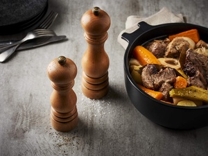 Moulin à sel et à poivre en bois naturel réglable pour la cuisine, ensemble de moulins à sel et à poivre en bois, accessoires de cuisine en bois - Product Image 6