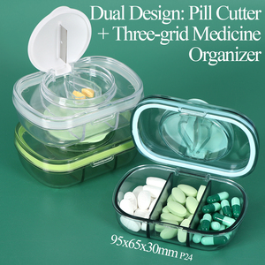 SUNSHING OEM ODM Pill Cutter and <b>Container</b> Box Portable Pill Splitter with Storage Medicine Organizer Case <b>for</b> <b>Tablet</b> Cutting - Product Image 3
