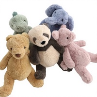 Boneka Gajah Puff Pastry Jelly Plush Toy Figurine Kecil 8-inci Isi Kapas PP, Mainan Claw Machine, Unisex 14+