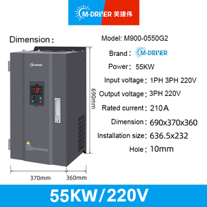 <span class=keywords><strong>Convertidor</strong></span> <span class=keywords><strong>de</strong></span> Frecuencia Monofásico Trifásico <span class=keywords><strong>de</strong></span> 220V 55kw, Accionamiento <span class=keywords><strong>de</strong></span> CA <span class=keywords><strong>de</strong></span> 75hp - Product Image 5