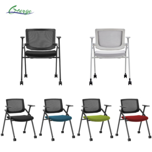 <span class=keywords><strong>Chaise</strong></span> de formation pliable en maille avec roulettes pour étudiants, mobilier scolaire directement de l'usine, idéale pour les conférences <span class=keywords><strong>et</strong></span> les bureaux - Product Image 4