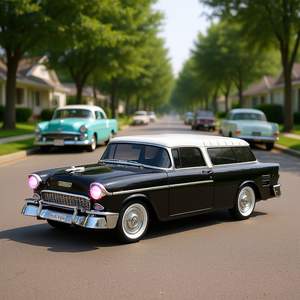 Altavoz Bluetooth para Coche con Techo de Vinilo Retro, Luces LED, Audio Inalámbrico, Compatibilidad Universal con Teléfonos - Product Image 2