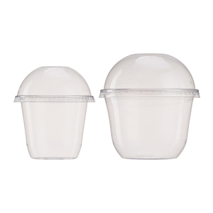 Sans Bpa 360ml 500ml 700ml jetable en plastique PP en forme de U crème glacée <span class=keywords><strong>Dessert</strong></span> yaourt tasse <span class=keywords><strong>avec</strong></span> couvercle en forme de dôme - Product Image 4