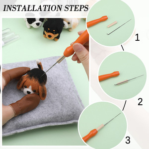 Kit de Manualidades de Fieltro de Lana para Hacer Muñecos de Peluche de Gatos y Perros, Adorno Colgante de Animales, Hecho a Mano en China - Product Image 4