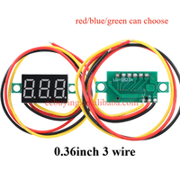 0.28 0.36 pouces DC LED voltmètre numérique 0-100V voltmètre 2 3 fils Auto voiture Mobile puissance testeur de tension détecteur