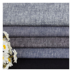 61020シャンブレー染め生地カスタマイズ可能なデザインスタイル54% 麻44% コットン2% スパンデックスオーガニック織り糸男の子用アメリカ製 - Product Image 5