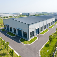Almacén Prefabricado de Estructura de Acero Impermeable e Ignífugo con Puerta Enrollable