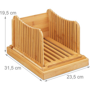 Trancheuse à pain en bambou Haohua, plateau à découper le pain en bois pliable, style minimaliste, outils de pâtisserie - Product Image 3