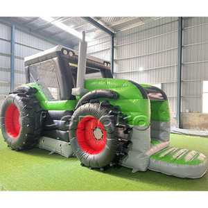 Langko Tracteur Gonflable Vert, Piste de Course de Karts Gonflables, Aire de Jeux Gonflable Commerciale Extérieure, Castillo Inflable - Product Image 1