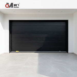 Porte de <span class=keywords><strong>garage</strong></span> sectionnelle en acier noir coupe-vent, design moderne CUTEDOOR, taille et couleur personnalisées, automatique, robuste, certifiée CE. - Product Image 1