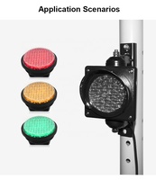 Pemasok Lampu Lalu Lintas Dia.100mm(6inci) Lampu Lalu Lintas LED Hijau Dengan Lensa Jaring Laba-laba