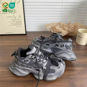 Zapatillas Deportivas Negras de Estilo de Marca de Diseñador de Lujo, Aspecto Desgastado, Transpirables, Ligeras, con Suela Gruesa y Aumento de Altura, para Hombre y Mujer - Product Image 3