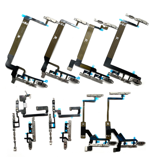 High Quality Mobile Phone Volume Power Flex Repair Parts for iPhone 11 12 Pro 14 Plus Power Switch on Off Volume Button Flex