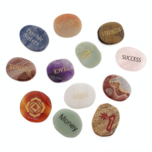 Customized Various Engraved Semi Precious Thumb Stones Inspiration <strong>Crafts</strong> Gift <strong>Gemstone</strong> Carving - Product Image 1