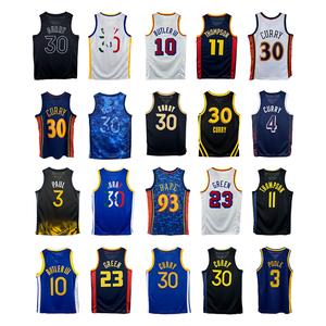 Ventes en gros de maillots de basket-ball américains de haute qualité, respirants, grande taille, toutes les équipes, pour Golden State, pour <span class=keywords><strong>Curry</strong></span>, meilleurs maillots - Product Image 1