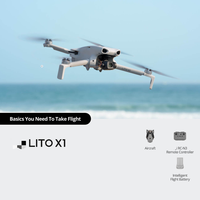 Original untuk Lito X1 Fly More Combo Drone Kamera Lipat 4K 60fps Video HDR Gambar 8K Sensor Penginderaan Hambatan Sensor 1/1.3-Inch