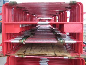 Kırmızı inşaat kalabalık kontrol bariyeri Metal geçici barikat - Product Image 6