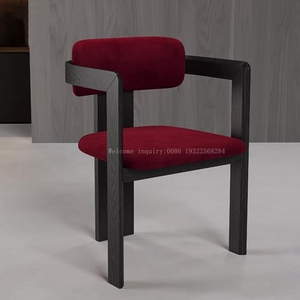Materiale di buona qualità europea in legno massiccio sala <span class=keywords><strong>da</strong></span> pranzo ristorante prato <span class=keywords><strong>cucina</strong></span> balcone in legno rosso <span class=keywords><strong>sedie</strong></span> <span class=keywords><strong>da</strong></span> pranzo con braccio - Product Image 4