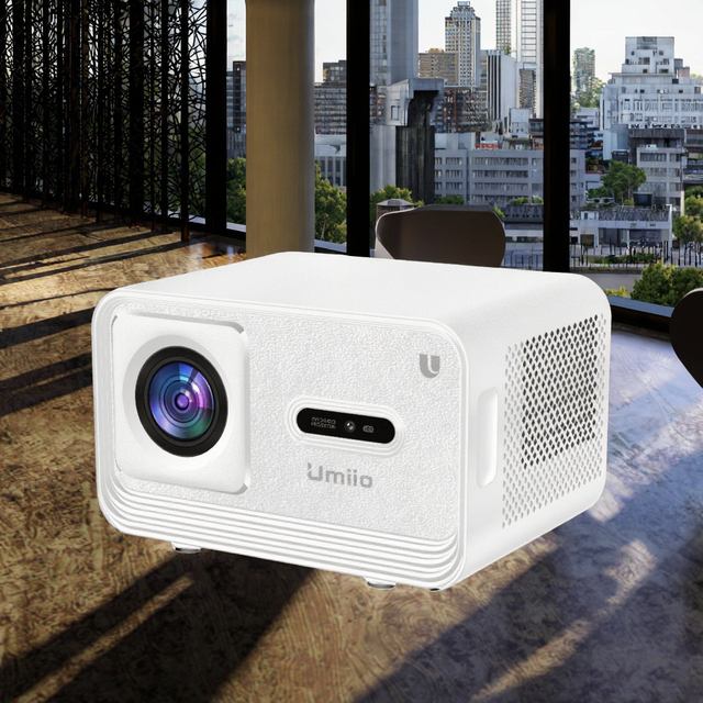 2026 Umiio K10 1200 Lumens 4K Support HD Projector for Home Theater Outdoor Use Portable LED Lamp 2G RAM Dual-band Wi-Fi Android