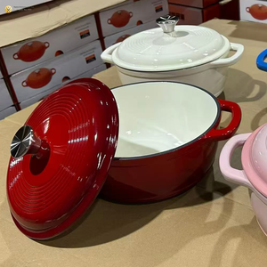 <span class=keywords><strong>Cocotte</strong></span> <span class=keywords><strong>en</strong></span> <span class=keywords><strong>fonte</strong></span> émaillée de 26 cm à prix d'usine avec larges poignées, marmite à soupe épaissie - Product Image 3