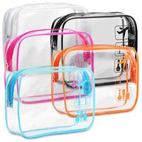 Trousse de maquillage transparente personnalisée en usine pour femmes avec pochette de toilette à fermeture éclair sac cosmétique en vrac pour organisateur de voyage Essentials
