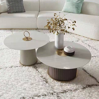 Table basse en marbre blanc, petite table basse vintage