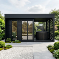 Sauna en cèdre rouge trois-en-un avec isolation légère et trois zones pour une énergie thermique durable