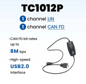 Interface CAN FD/LIN vers USB portable et facilement installable TC1012P, pièces télécom - Product Image 2