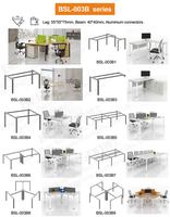 Pieds en métal pour meubles de bureau, bureau d'ordinateur, table de bureau, pieds de meubles