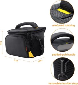 Túi đựng máy ảnh FOSOTO tương thích với Alpha <span class=keywords><strong>A6000</strong></span> A6300 HX400 Power Shot SX420 SX530 M5 M100 Coolpix L340 B500 L330 - Product Image 4