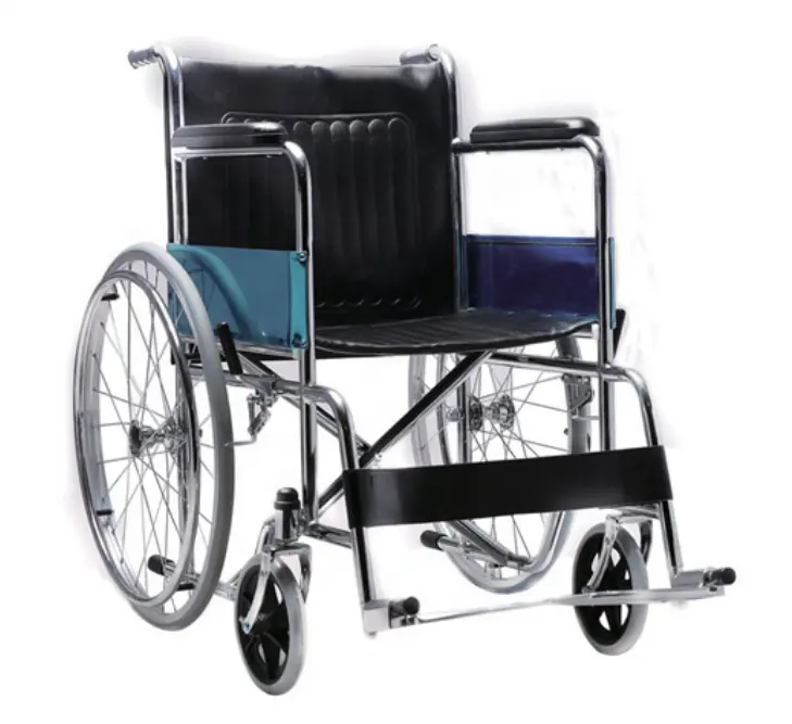 障害者のための医療用折りたたみ式軽量手動スチール車椅子