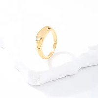 Individuell Gravierter Edelstahl-Ring für Damen 18K OEM ODM Service Blanko Einfacher Ovaler Ring Punk-Stil für Herren